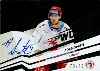 Adam Smith Trinec Tipsport ELH 2023/24 SportZoo 2. serie Around the World AUTO /75 #AWS-AS