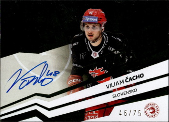 Viliam Cacho Trinec Tipsport ELH 2023/24 SportZoo 2. serie Around the World AUTO /75 #AWS-VC