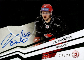 Viliam Cacho Trinec Tipsport ELH 2023/24 SportZoo 2. serie Around the World AUTO /75 #AWS-VC