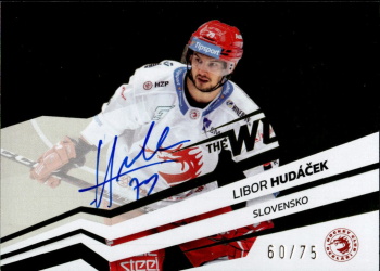 Libor Hudacek Trinec Tipsport ELH 2023/24 SportZoo 2. serie Around the World AUTO /75 #AWS-LH