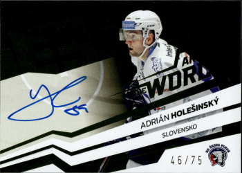 Adrian Holesinsky Plzen Tipsport ELH 2023/24 SportZoo 2. serie Around the World AUTO /75 #AWS-AH