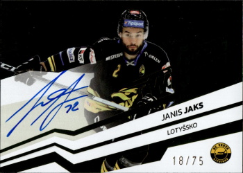 Janis Jaks Litvinov Tipsport ELH 2023/24 SportZoo 2. serie Around the World AUTO /75 #AWS-JJ