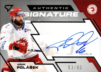 Adam Polasek Trinec Tipsport ELH 2023/24 SportZoo 2. serie Authentic Signature Level 2 /80 #SL2-AP
