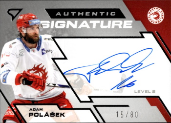 Adam Polasek Trinec Tipsport ELH 2023/24 SportZoo 2. serie Authentic Signature Level 2 /80 #SL2-AP