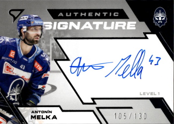 Antonin Melka Kladno Tipsport ELH 2023/24 SportZoo 2. serie Authentic Signature Level 1 /130 #SL1-AM
