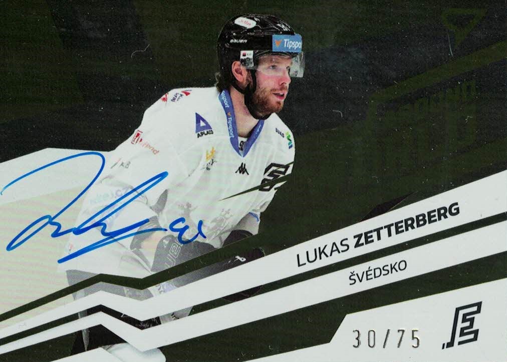 Lukas Zetterberg Karlovy Vary Tipsport ELH 2023/24 SportZoo 2. serie Around the World AUTO /75 #AWS-LZ