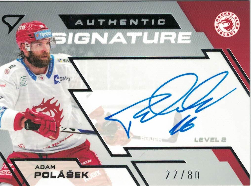 Adam Polasek Trinec Tipsport ELH 2023/24 SportZoo 2. serie Authentic Signature Level 2 /80 #SL2-AP