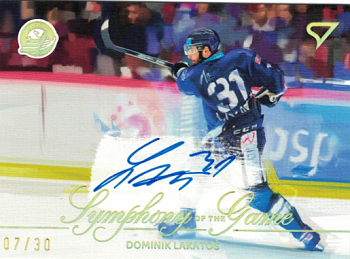 Dominik Lakatos Vitkovice Tipsport ELH 2023/24 SportZoo 2. serie Symphony of the Game AUTO /30 #SGS-DL