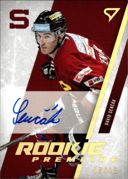 David Sencak Sparta Tipsport ELH 2023/24 SportZoo 2. serie Rookie Premiere AUTO /49 #RPS-DS