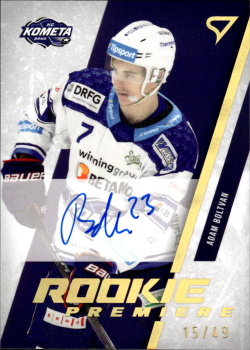 Adam Boltvan Kometa Brno Tipsport ELH 2023/24 SportZoo 2. serie Rookie Premiere AUTO /49 #RPS-BO