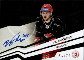 Viliam Cacho Trinec Tipsport ELH 2023/24 SportZoo 2. serie Around the World AUTO /75 #AWS-VC