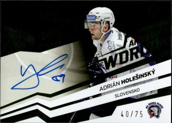 Adrian Holesinsky Plzen Tipsport ELH 2023/24 SportZoo 2. serie Around the World AUTO /75 #AWS-AH
