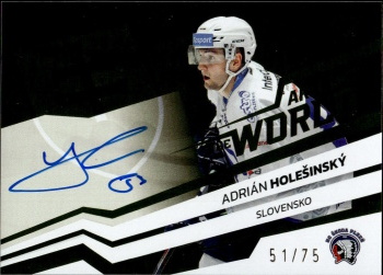 Adrian Holesinsky Plzen Tipsport ELH 2023/24 SportZoo 2. serie Around the World AUTO /75 #AWS-AH