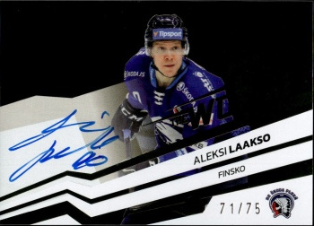 Aleksi Laakso Plzen Tipsport ELH 2023/24 SportZoo 2. serie Around the World AUTO /75 #AWS-LA