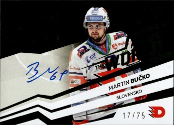Martin Bucko Pardubice Tipsport ELH 2023/24 SportZoo 2. serie Around the World AUTO /75 #AWS-MB