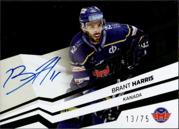 Brant Harris Ceske Budejovice Tipsport ELH 2023/24 SportZoo 2. serie Around the World AUTO /75 #AWS-BH