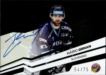 Mario Grman Vitkovice Tipsport ELH 2023/24 SportZoo 2. serie Around the World AUTO /75 #AWS-MG
