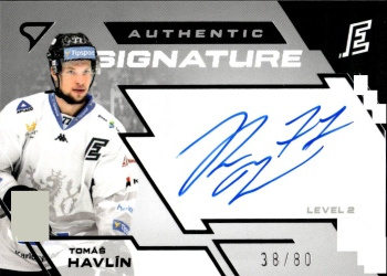 Tomas Havlin Karlovy Vary Tipsport ELH 2023/24 SportZoo 2. serie Authentic Signature Level 2 /80 #SL2-TH