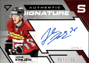 Jakub Krejcik Sparta Tipsport ELH 2023/24 SportZoo 2. serie Authentic Signature Level 1 /130 #SL1-KJ