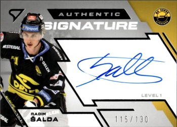 Radim Salda Litvinov Tipsport ELH 2023/24 SportZoo 2. serie Authentic Signature Level 1 /130 #SL1-RS