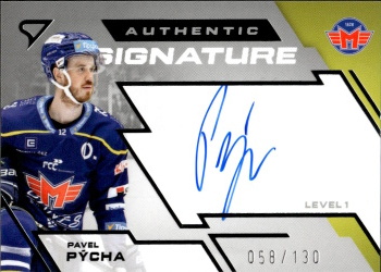 Pavel Pycha Ceske Budejovice Tipsport ELH 2023/24 SportZoo 2. serie Authentic Signature Level 1 /130 #SL1-PP