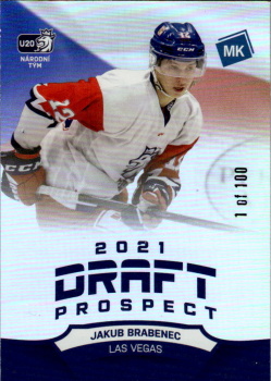 Jakub Brabenec Reprezentace Moje Karticky Narodni Tym 2020/21 MK Draft Prospects Rainbow /100 #4