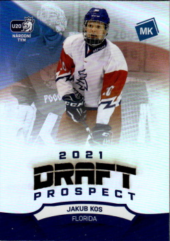 Jakub Kos Reprezentace Moje Karticky Narodni Tym 2020/21 MK Draft Prospects Rainbow laser #6