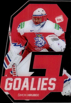Simon Hrubec Reprezentace Moje Karticky Narodni Tym 2020/21 MK Goalies Blue Die-cut /25 #1
