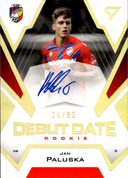 Jan Paluska Viktoria Plzen SportZoo FORTUNA:LIGA 2023/24 2. serie Debut Date Rookie Auto /80 #DRS-JP