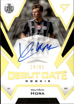 Vojtech Hora Ceske Budejovice SportZoo FORTUNA:LIGA 2023/24 2. serie Debut Date Rookie Auto /80 #DRS-VH