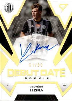 Vojtech Hora Ceske Budejovice SportZoo FORTUNA:LIGA 2023/24 2. serie Debut Date Rookie Auto /80 #DRS-VH
