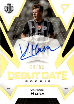 Vojtech Hora Ceske Budejovice SportZoo FORTUNA:LIGA 2023/24 2. serie Debut Date Rookie Auto /80 #DRS-VH