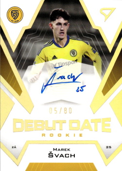 Marek Svach Zlin SportZoo FORTUNA:LIGA 2023/24 2. serie Debut Date Rookie Auto /80 #DRS-MS