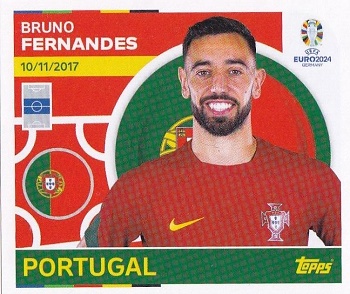 Bruno Fernandes Portugal samolepka Topps EURO 2024 #POR17