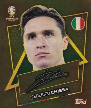 Federico Chiesa Italy samolepka Topps EURO 2024 Gold Signature #ITA-SP-s