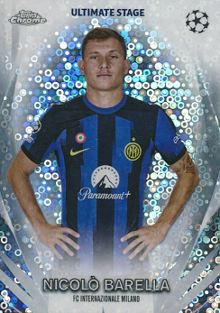 Nicolo Barella Internazionale Milano Topps UEFA Club Competitions 2023/24 Ultimate Stage Chrome #USC-25