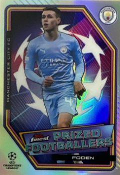 Phil Foden Manchester City Topps UEFA Champions League Finest 2021/22 Prized Footballers #PF-16