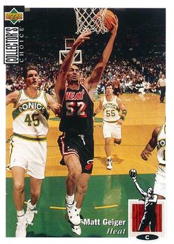 Matt Geiger Miami Heat 1994/95 UD Collector's Choice NBA #252