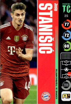 Josip Stanisic Bayern Munchen Panini Adrenalyn XL Top Class 2021/22 #25
