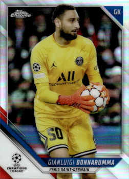 Gianluigi Donnarumma Paris Saint-Germain Topps UEFA Champions League Chrome 2021/22 Refractor #18