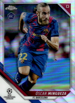 Oscar Mingueza FC Barcelona Topps UEFA Champions League Chrome 2021/22 Refractor #33