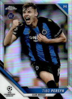 Tibo Persyn Club Brugge Topps UEFA Champions League Chrome 2021/22 Refractor #40