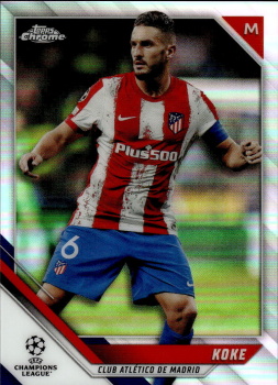 Koke Atletico Madrid Topps UEFA Champions League Chrome 2021/22 Refractor #51