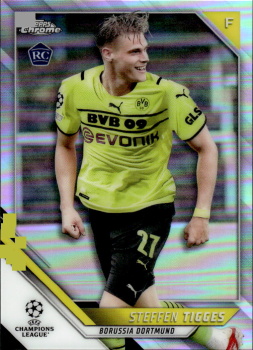 Steffen Tigges Borussia Dortmund Topps UEFA Champions League Chrome 2021/22 Refractor #55