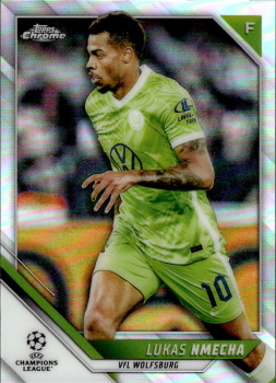 Lukas Nmecha VfL Wolfsburg Topps UEFA Champions League Chrome 2021/22 Refractor #66