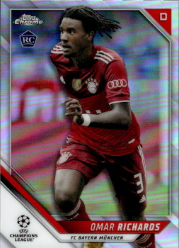 Omar Richards Bayern Munchen Topps UEFA Champions League Chrome 2021/22 Refractor #146