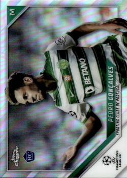 Pedro Goncalves Sporting CP Topps UEFA Champions League Chrome 2021/22 Refractor #199