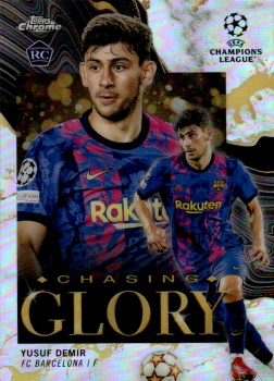 Yusuf Demir FC Barcelona Topps UEFA Champions League Chrome 2021/22 Chasing Glory #CG-16