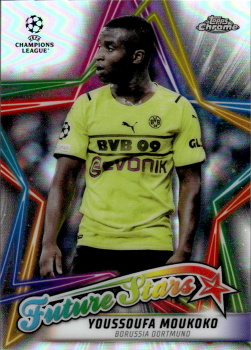 Youssoufa Moukoko Borussia Dortmund Topps UEFA Champions League Chrome 2021/22 Future Stars #FS-04