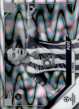 Pepe FC Porto Topps UEFA Champions League Chrome 2021/22 Black & White Ray Wave #52